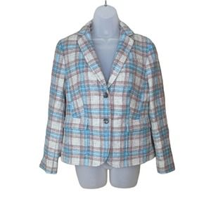 Talbots Plaid Wool Blend Jacket 10P
